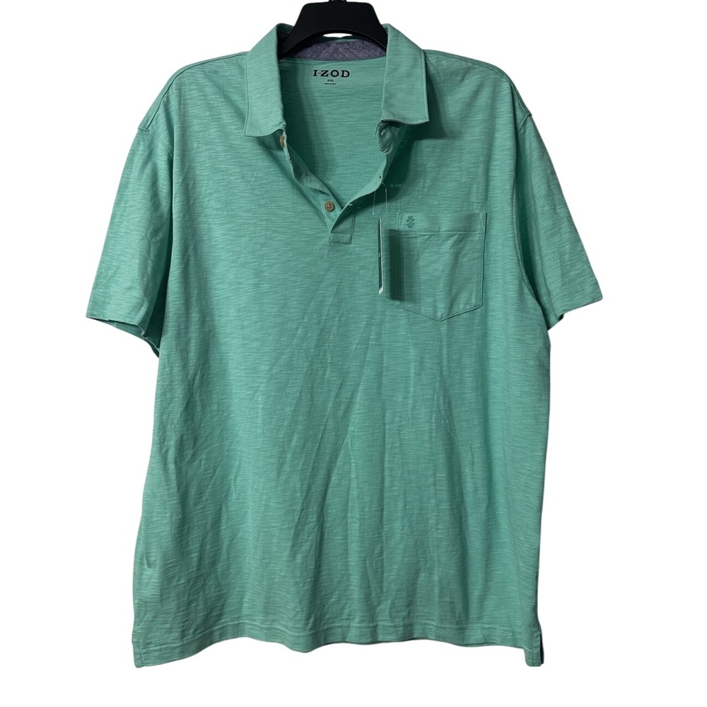 NWT IZOD Mens Short Sleeve Florida Keys Mens Pullover Polo Size 2XL